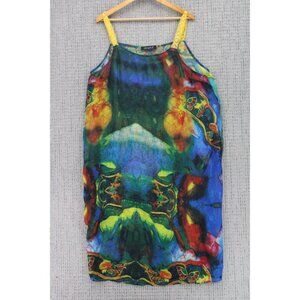 Gracila Shift Dress Womens Size 5XL Multicolor Sleeveless Tie Dye Lightweight